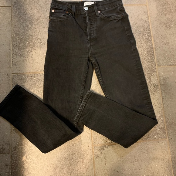 RE/DONE
High-Rise Ankle Cropped Jeans in Black99. Size 25. EUC - Picture 6 of 15